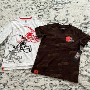 New NFL apparel Cleveland Browns football top T and long sleeve